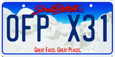 SD license plate 0FPX31