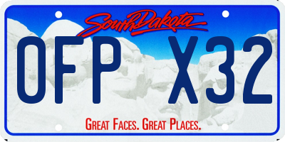 SD license plate 0FPX32