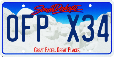 SD license plate 0FPX34