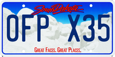 SD license plate 0FPX35