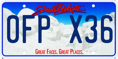 SD license plate 0FPX36