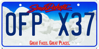 SD license plate 0FPX37
