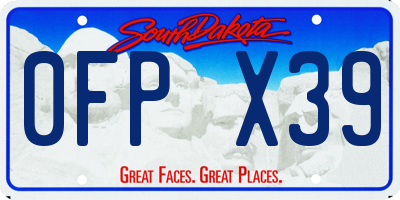 SD license plate 0FPX39