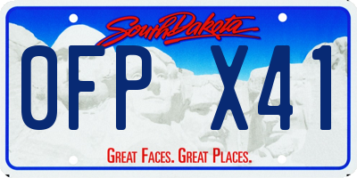 SD license plate 0FPX41