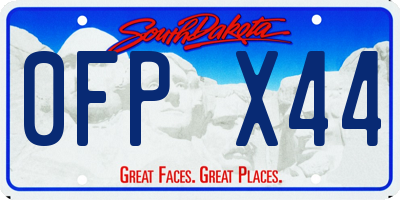 SD license plate 0FPX44