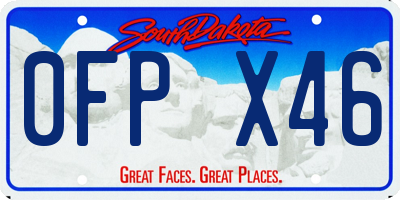 SD license plate 0FPX46