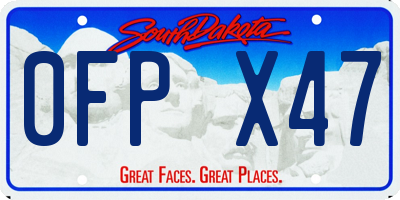 SD license plate 0FPX47
