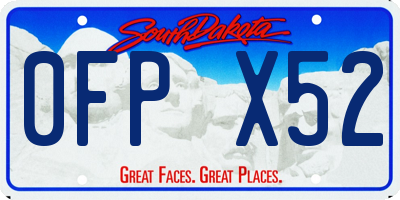 SD license plate 0FPX52