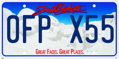 SD license plate 0FPX55