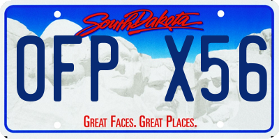 SD license plate 0FPX56