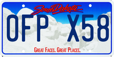 SD license plate 0FPX58