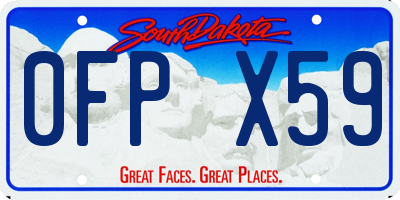 SD license plate 0FPX59