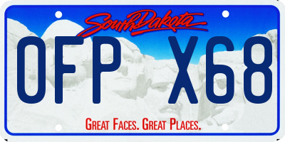 SD license plate 0FPX68