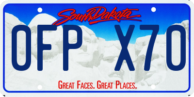 SD license plate 0FPX70