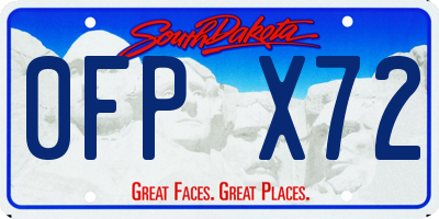 SD license plate 0FPX72