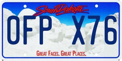 SD license plate 0FPX76