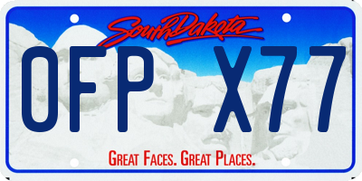 SD license plate 0FPX77