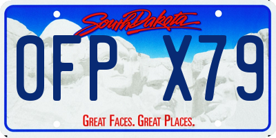 SD license plate 0FPX79
