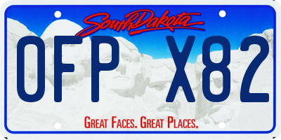 SD license plate 0FPX82