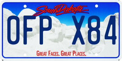 SD license plate 0FPX84