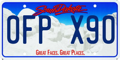 SD license plate 0FPX90