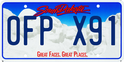 SD license plate 0FPX91