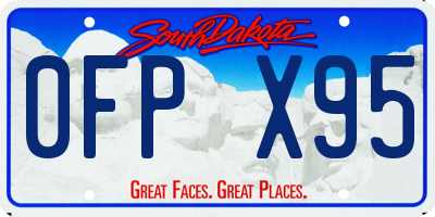 SD license plate 0FPX95