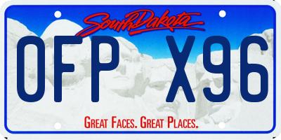 SD license plate 0FPX96