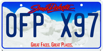 SD license plate 0FPX97