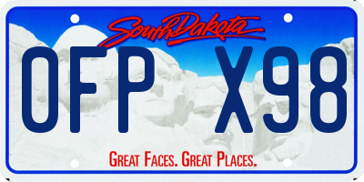 SD license plate 0FPX98