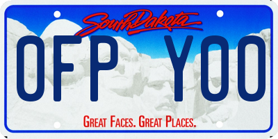 SD license plate 0FPY00