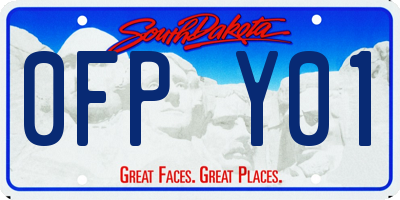 SD license plate 0FPY01
