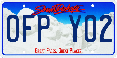 SD license plate 0FPY02