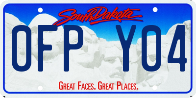 SD license plate 0FPY04