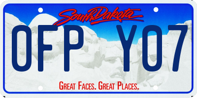 SD license plate 0FPY07