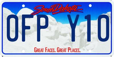 SD license plate 0FPY10