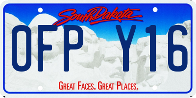 SD license plate 0FPY16