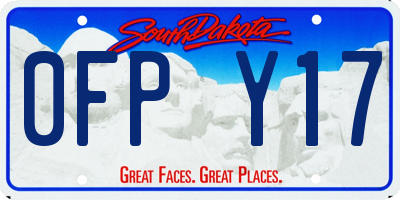 SD license plate 0FPY17