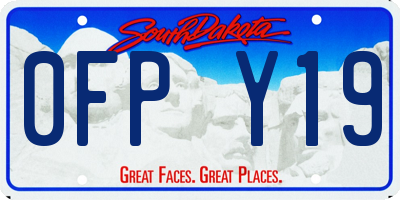 SD license plate 0FPY19