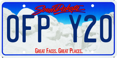 SD license plate 0FPY20