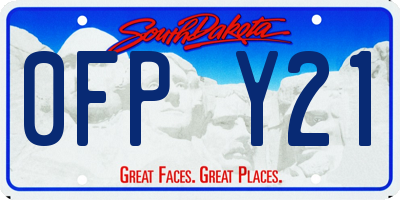 SD license plate 0FPY21