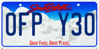 SD license plate 0FPY30