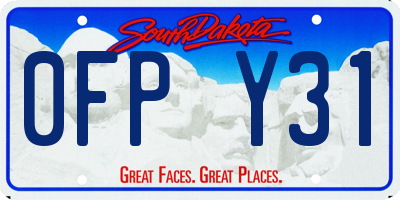 SD license plate 0FPY31