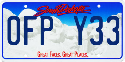 SD license plate 0FPY33