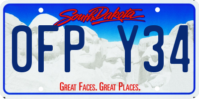 SD license plate 0FPY34