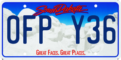 SD license plate 0FPY36