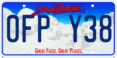 SD license plate 0FPY38