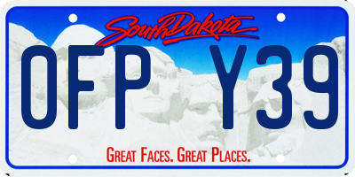 SD license plate 0FPY39