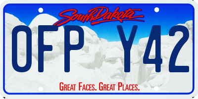 SD license plate 0FPY42