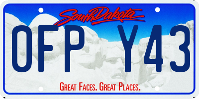 SD license plate 0FPY43